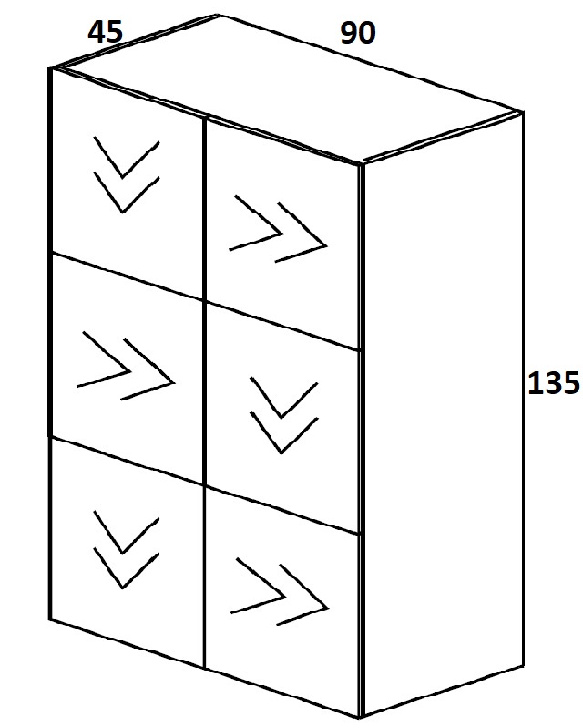 Szafa aktowo ubraniowa HX019 - 90x45x135h