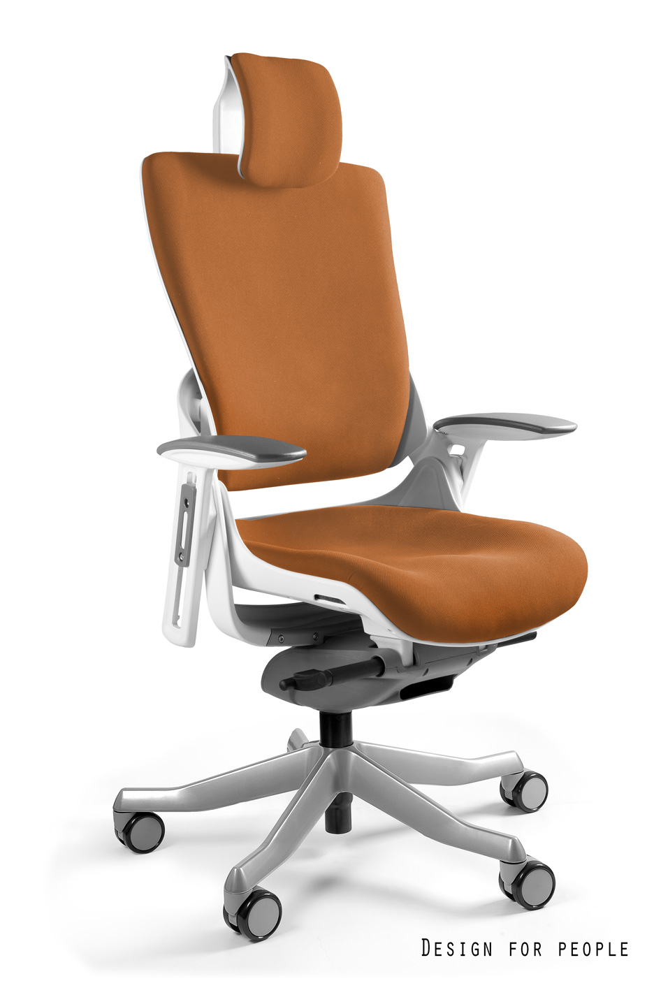 Fotel obrotowy WAU 2 - biały/tkanina BL405 MANDARIN
