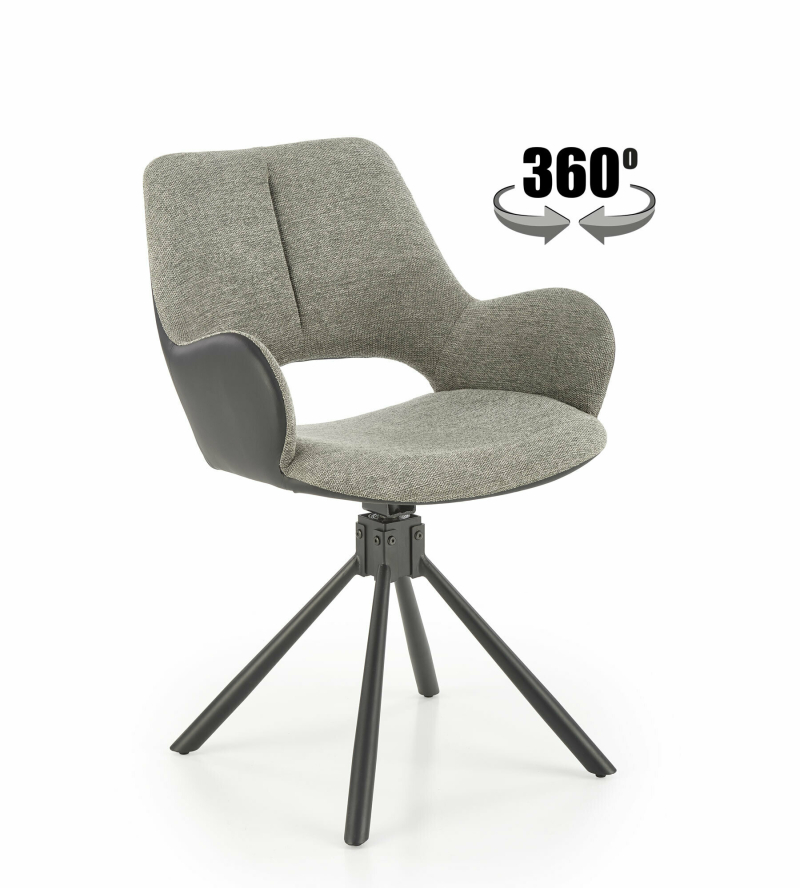 K494 krzesło popielaty / czarny