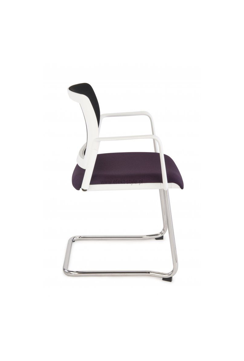 Krzesło konferencyjne Set White V Net Arm Chrome