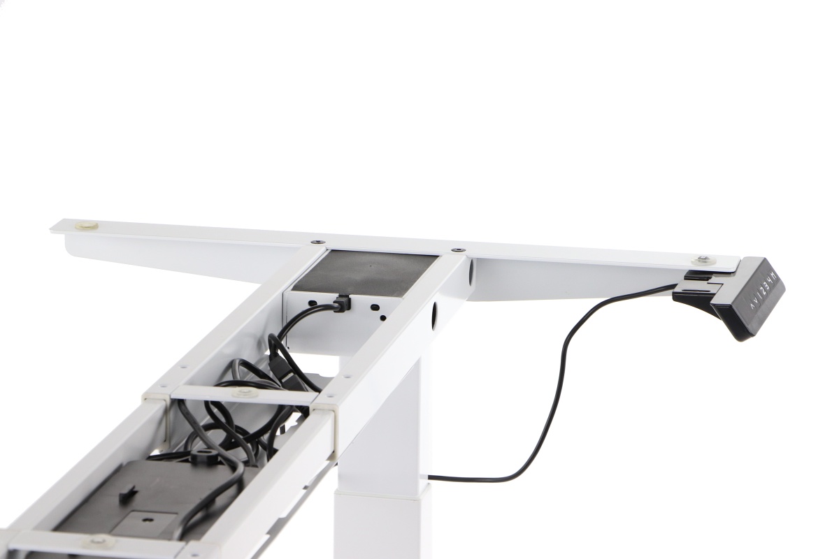 Stelaż UT04-2T/W z elektryczną regulacją w zakresie 70,5-118 cm, 2 silniki/2 segmentowa kolumna, kolor biały