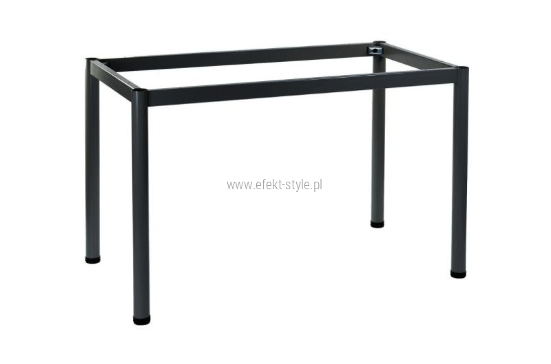 Stelaż metalowy do stołu i biurka 57/OC 116x66 cm, nogi okrągłe fi 5 cm - CZARNY
