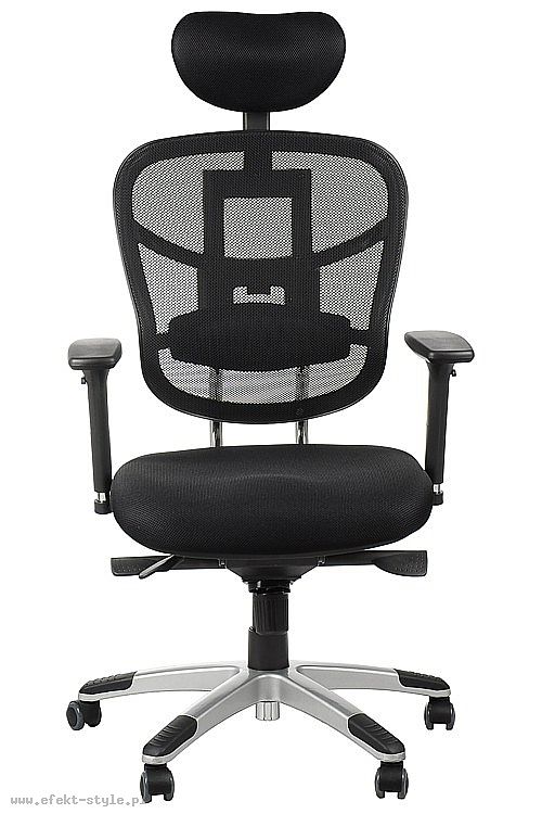HN-5018 Fotel Biurowy czarny z wysuwem siedziska