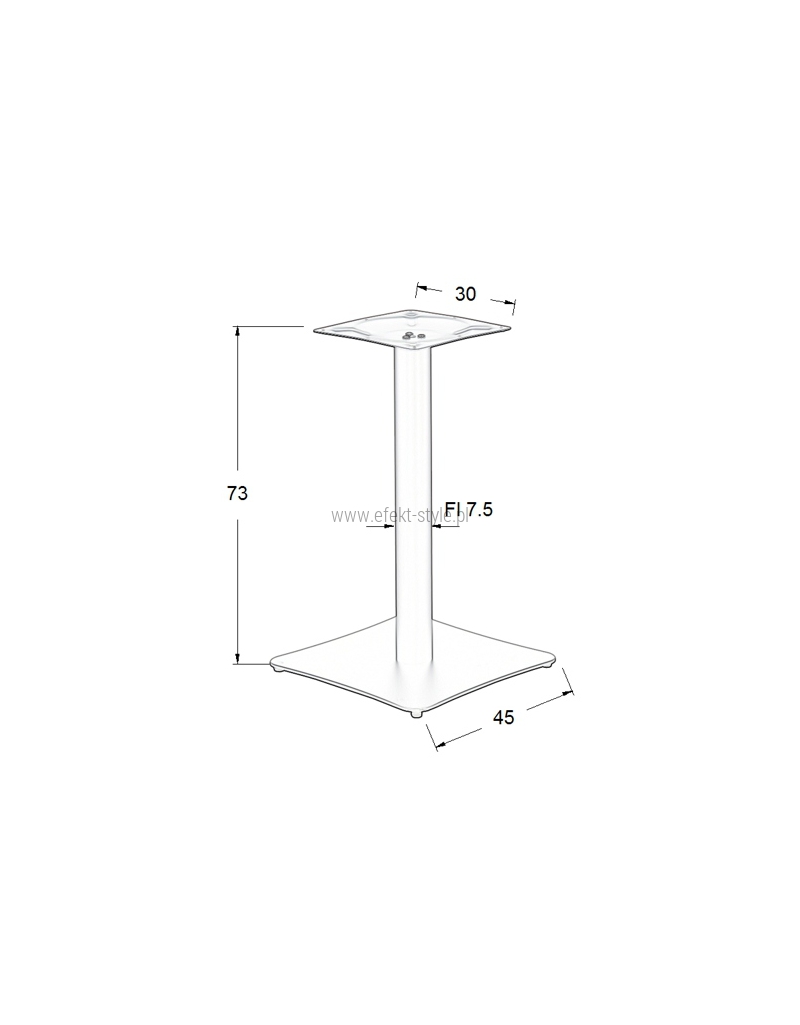 Podstawa do stolika SH-3060/B- wysokość 73cm 45x45cm