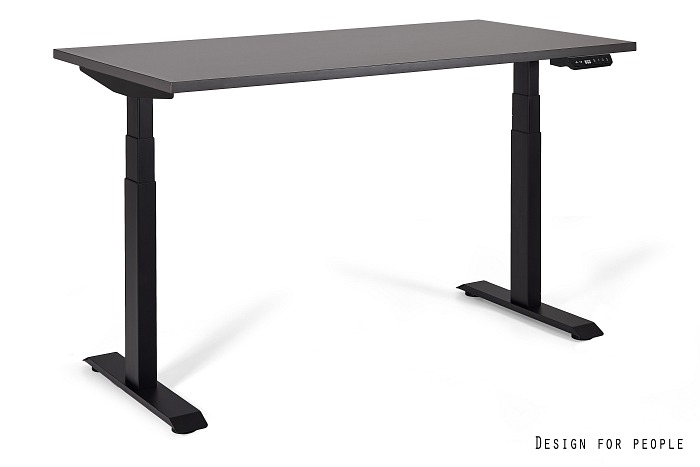 ACTIVE I-YZ-13 Biurko z elektryczną regulacją wysokości, blat 140x70 cm kolor antracyt, stelaż czarny
