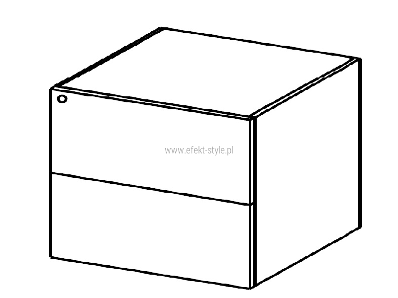 Szafka podwieszana HX002 do biurka z szufladami - 43x43x45h