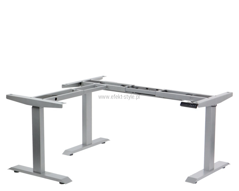 Stelaż UT04-3T/90A/A z elektryczną regulacją wysokości w zakresie 61,5-126,5 cm, 3 silniki/3 segmentowa kolumna, kolor aluminium