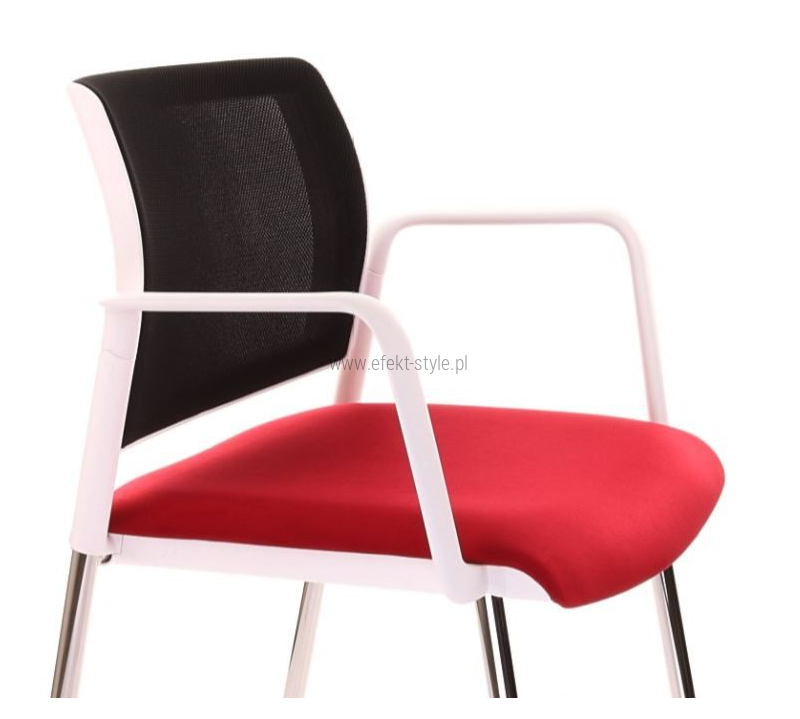 Krzesło konferencyjne Set White Net Arm Chrome