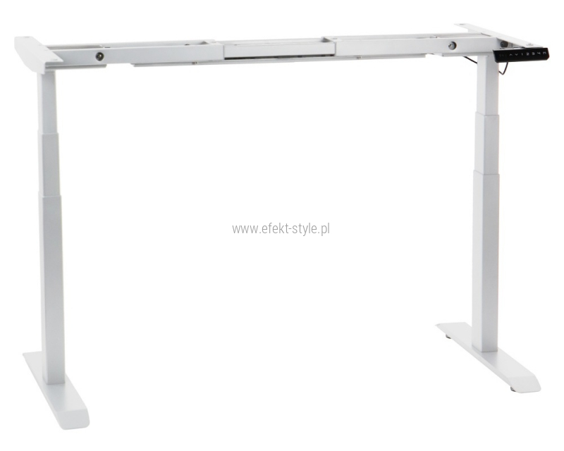 Stelaż UT04-3T/W z elektryczną regulacją wysokości w zakresie 61,5-126,5 cm, 2 silniki/3 segmentowa kolumna, kolor biały