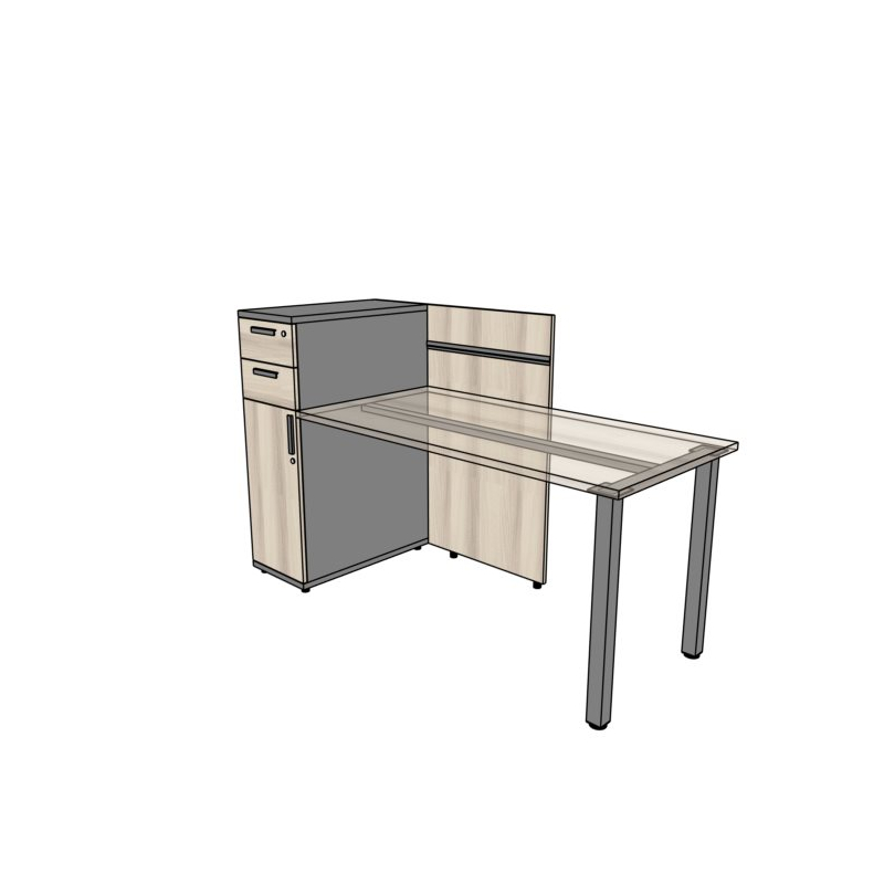 Stanowisko recepcyjne TORO TK1795 lewe- 195x72x75h