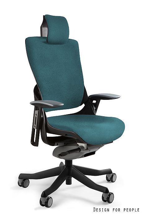 WAU 2 Fotel obrotowy czarny/tkanina PL04 TEAL
