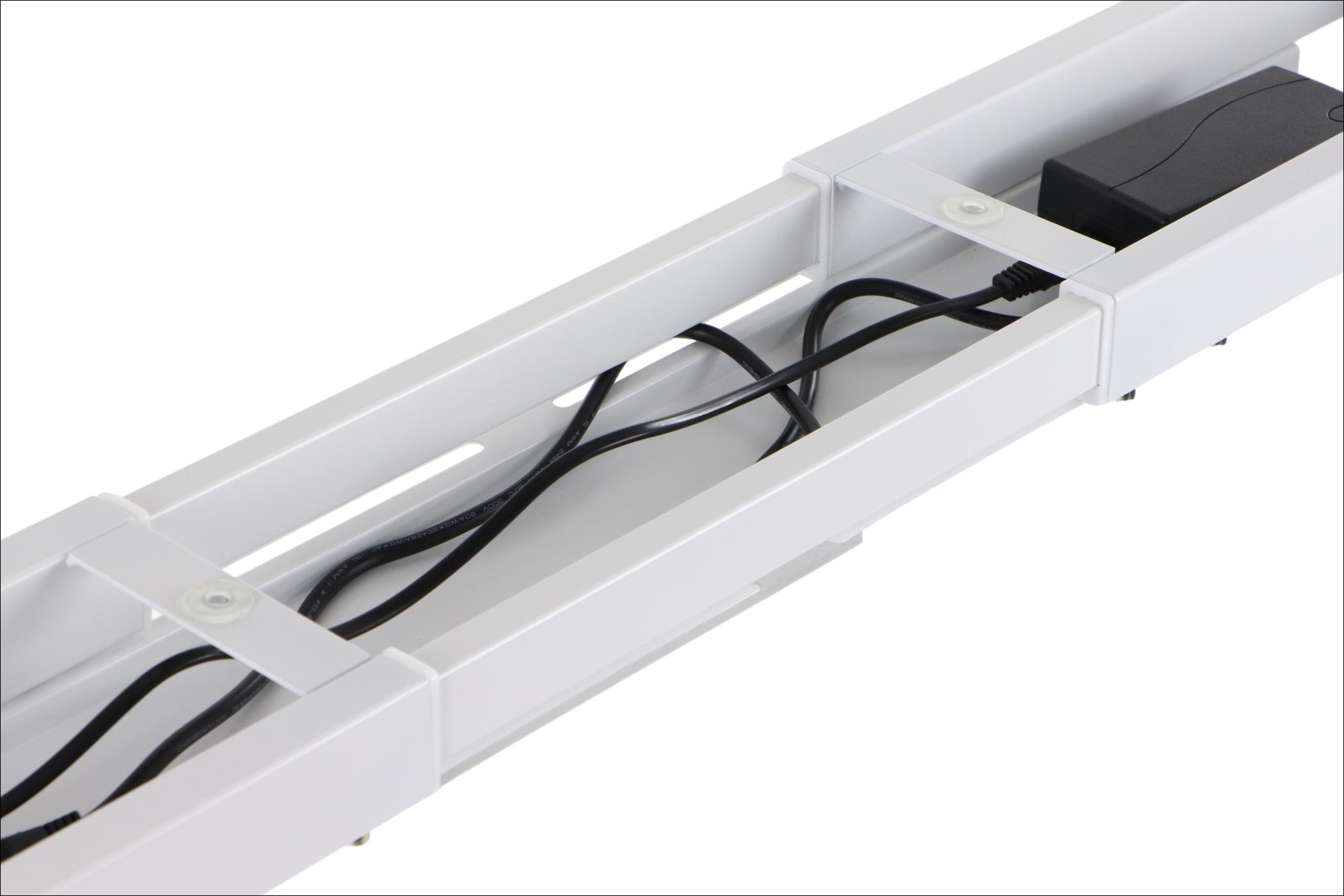 Stelaż UT04E-2T/W z elektryczną regulacją wysokości w zakresie 71-118 cm; 2-silnikowy, kolor biały