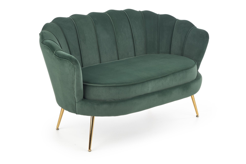 Sofa AMORINITO XL wypoczynkowa ciemny zielony / złoty