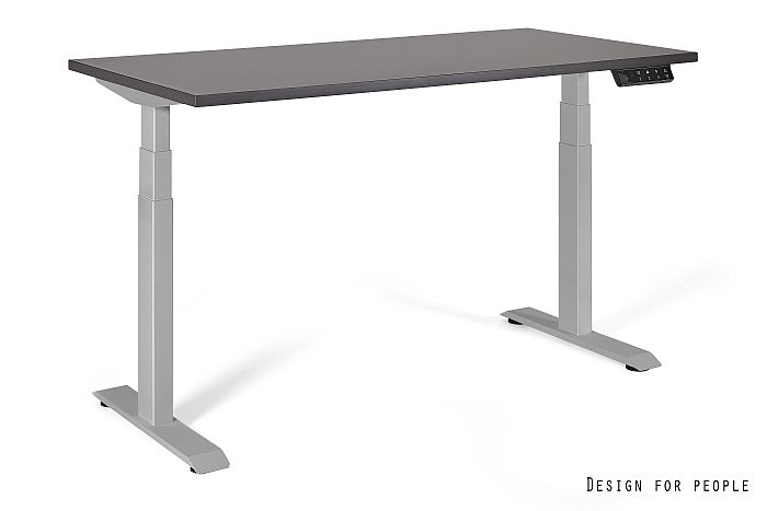 ACTIVE I-YZ-13 Biurko z elektryczną regulacją wysokości, blat 160x70 cm kolor antracyt, stelaż szary