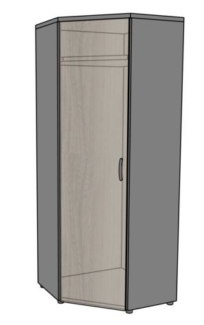 Szafa narożna ubraniowa RG8RU 80/40x80/40x184h
