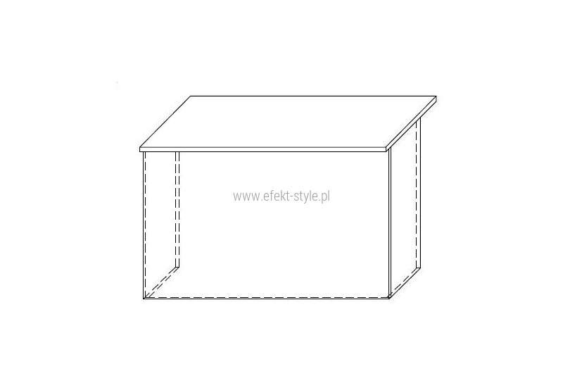 Lada recepcyjna VISTA LV1 - element prosty 120x70x76h