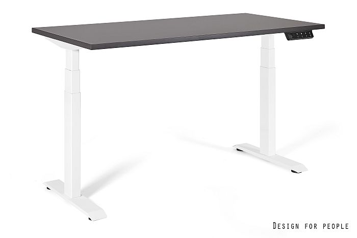 ACTIVE I-YZ-13 Biurko z elektryczną regulacją wysokości, blat 160x70 cm kolor antracyt, stelaż biały