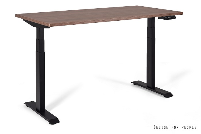 ACTIVE I-YZ-17 Biurko z elektryczną regulacją wysokości, blat 140x70 cm kolor walnut, stelaż czarny