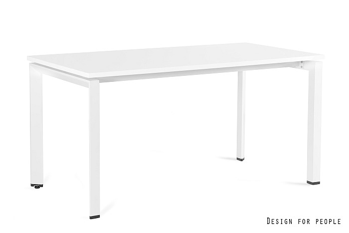 Biurko / Stół PASON Manager Desk 150x80 cm – Biały Blat / Biały Stelaż
