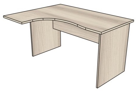 Biurka pracownicze PRIMUS PB51L/45 lewe - 140/45x110x75h
