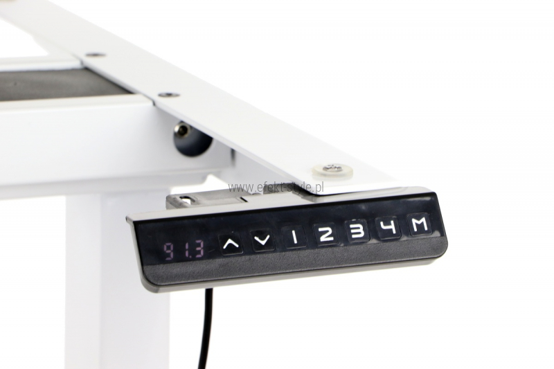 Stelaż UT04-3T/W z elektryczną regulacją wysokości w zakresie 61,5-126,5 cm, 2 silniki/3 segmentowa kolumna, kolor biały