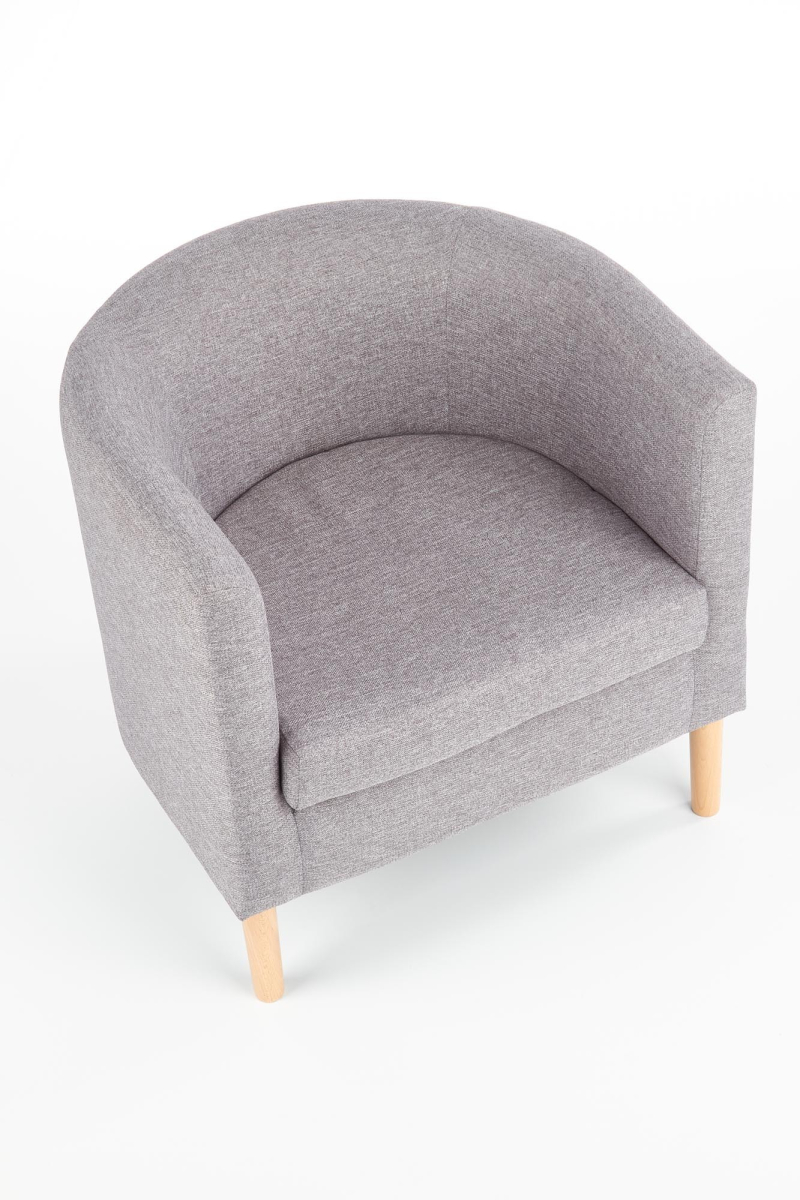 CLUBBY Fotel klubowy popiel