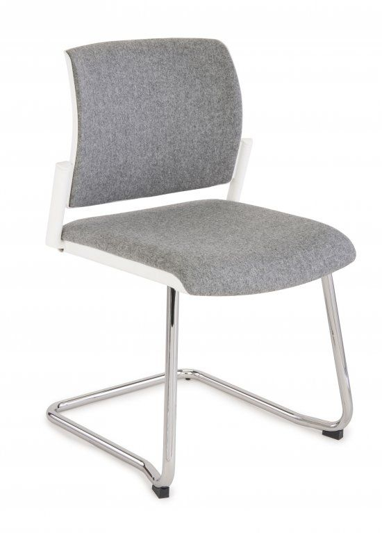 Krzesło konferencyjne Set White V Chrome