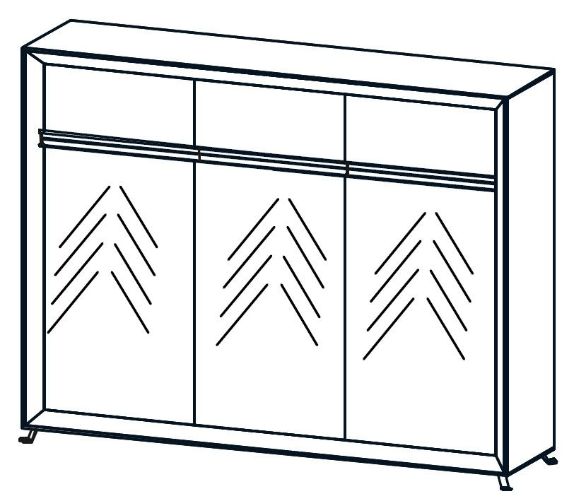 Komoda CHEVRON CN8/ 144x40x122h