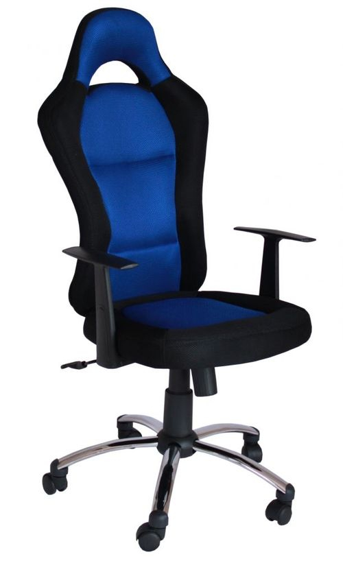 Krzesło Obrotowe QZY 1109C RACING Niebiesko-czarne