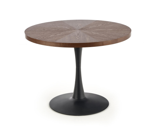 CARMELO stół okrągły, blat - orzech, noga - czarny CARMELO stół okrągły, blat - orzech, noga - czarny
