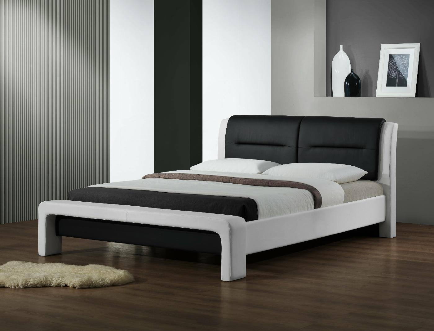 CASSANDRA 120 cm łóżko biało-czarny (3p=1szt)