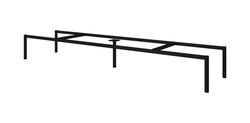 Stelaż pod meble, dł. 144 cm, czarny