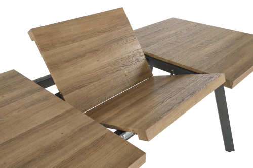 BERLIN stół rozkładany 140-180 cm, blat - orzechowy, stelaż - czarny BERLIN stół rozkładany 140-180 cm, blat - orzechowy, stelaż - czarny