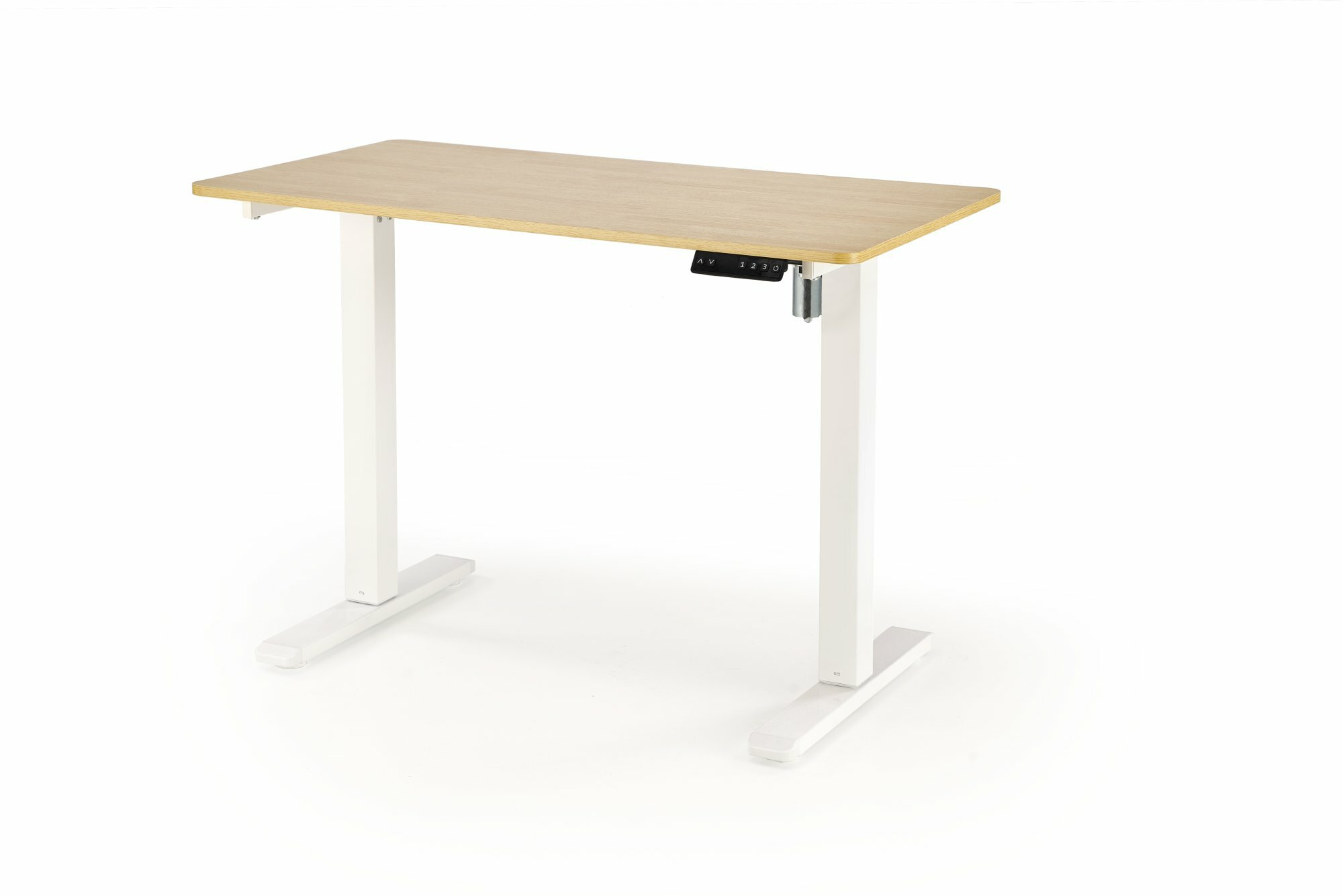 B53  biurko biurko z funkcją regulacji wysokości, dąb złoty / biały