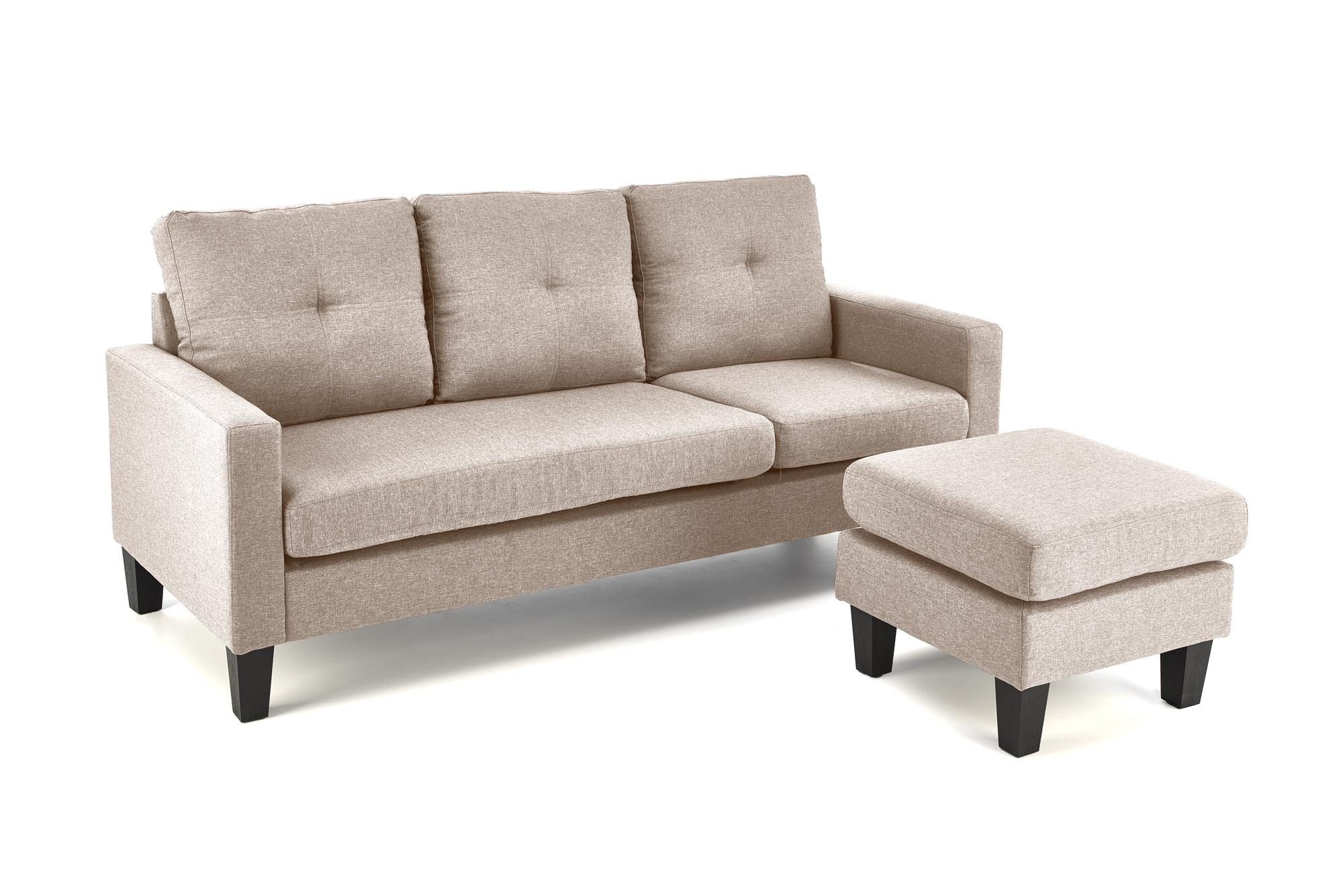 GERSON sofa z podnóżkiem, beżowy