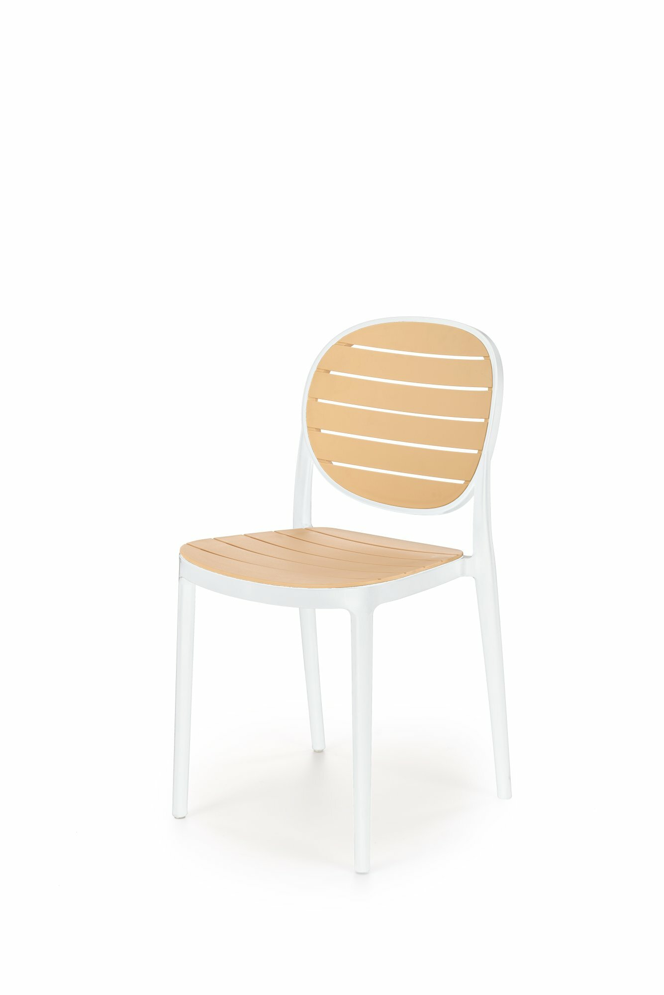 K529 krzesło biały / naturalny