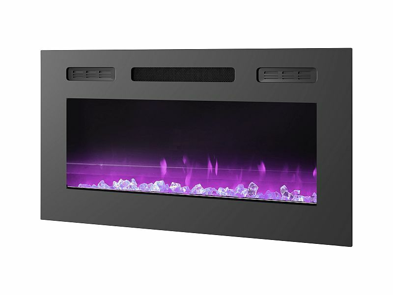 Kominek elektryczny IF-40FSB LED RGB czarny