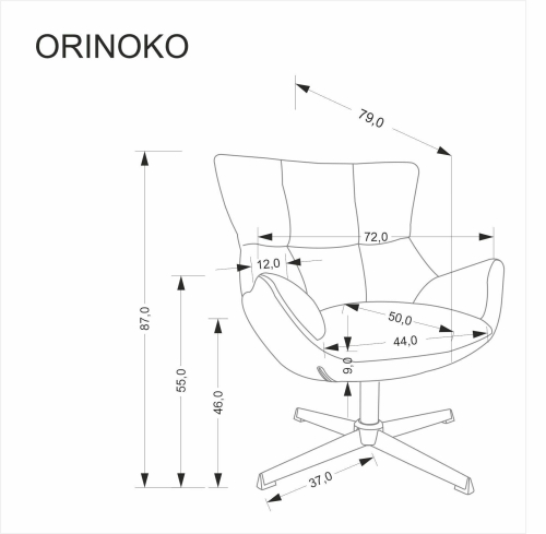 ORINOKO obrotowy fotel wypoczynkowy