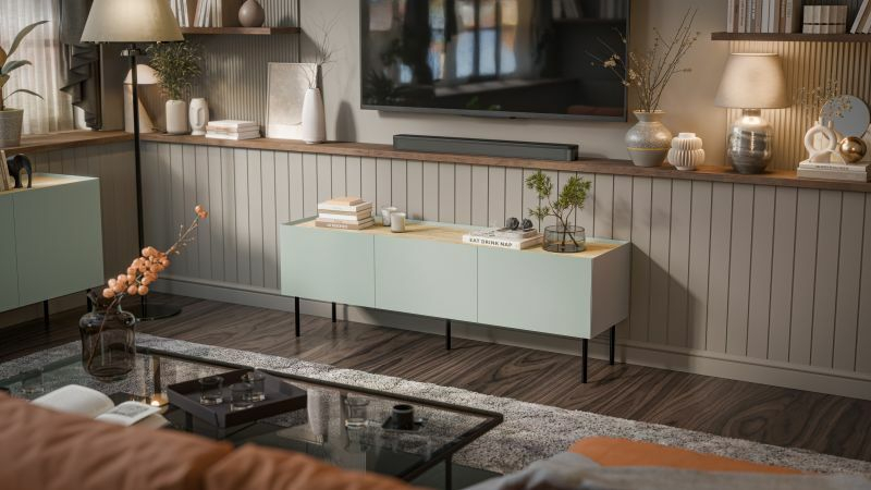 FELLINI szafka RTV 150 oliwka/oliwka ( 1 szt.=2 p. )