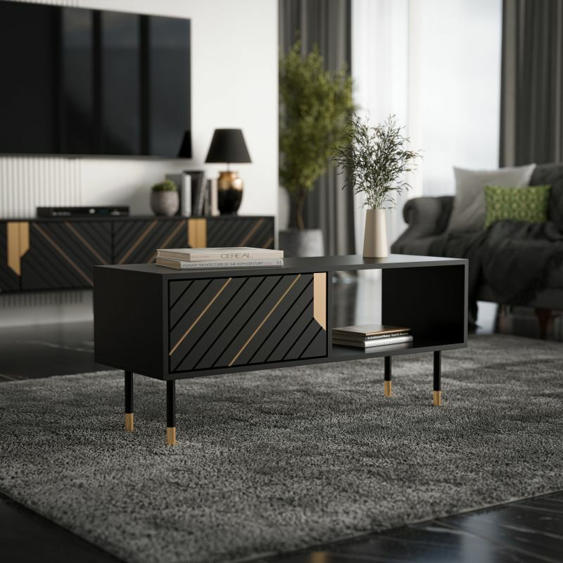 MOUNTAIN ława czarny ( 1 szt.=1 p. )