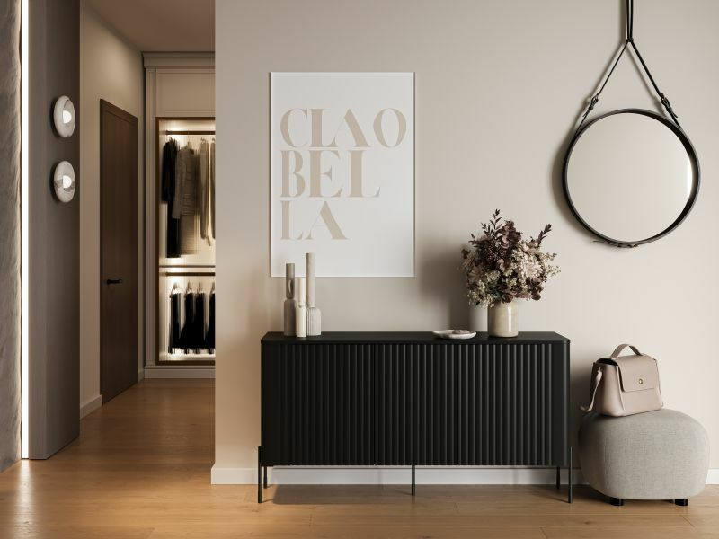 VERA komoda 150 czarny ( 1 szt.=2 p. )