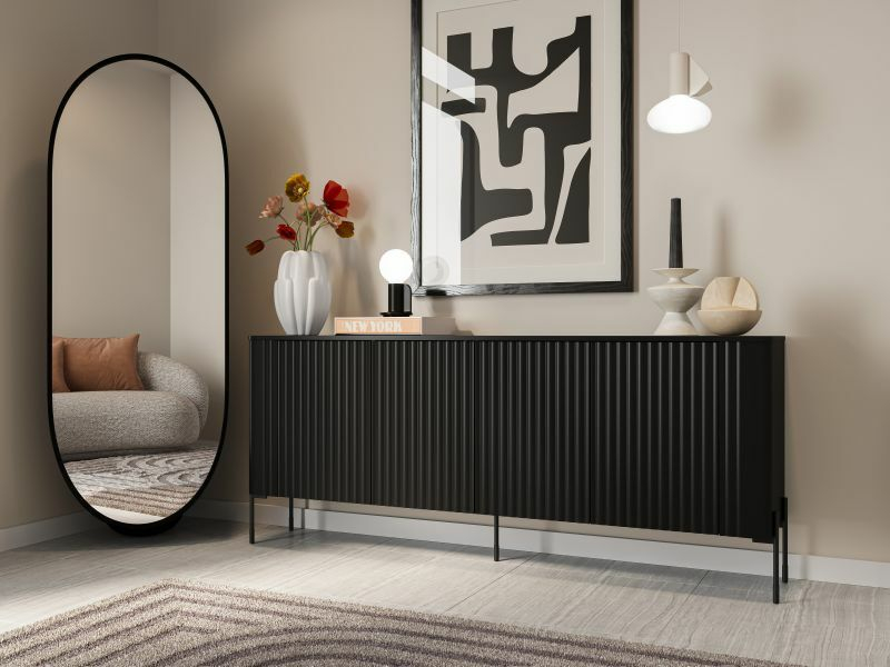 VERA komoda 190 czarny ( 1 szt.=2 p. )