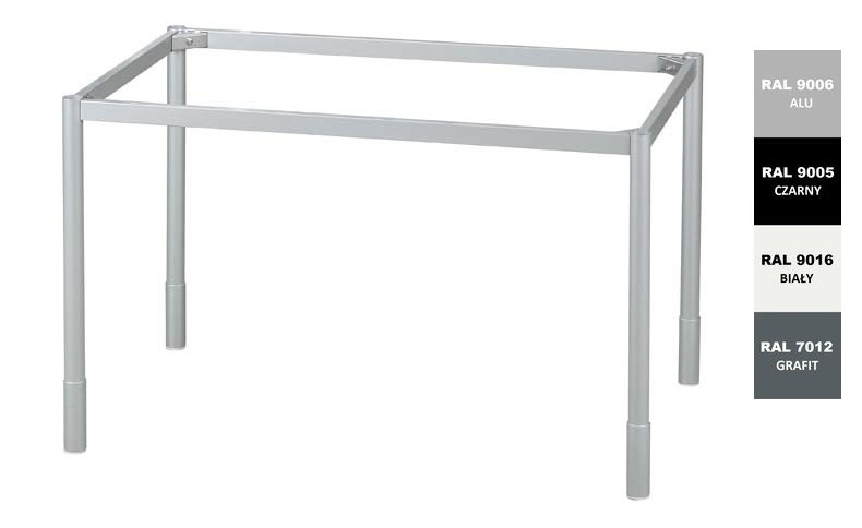 Stelaż metalowy do biurka lub stołu  ST/O/58 noga okrągła fi 6 głębokość 58 cm, różne długości