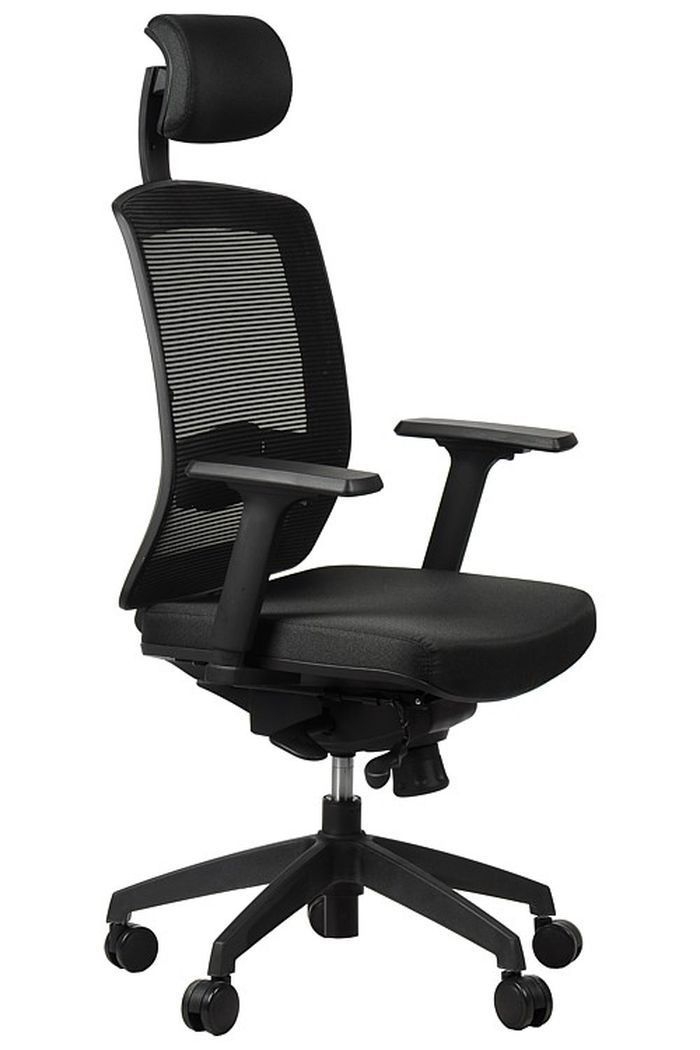 Fotel biurowy obrotowy GN301 z wysuwem siedziska czarny