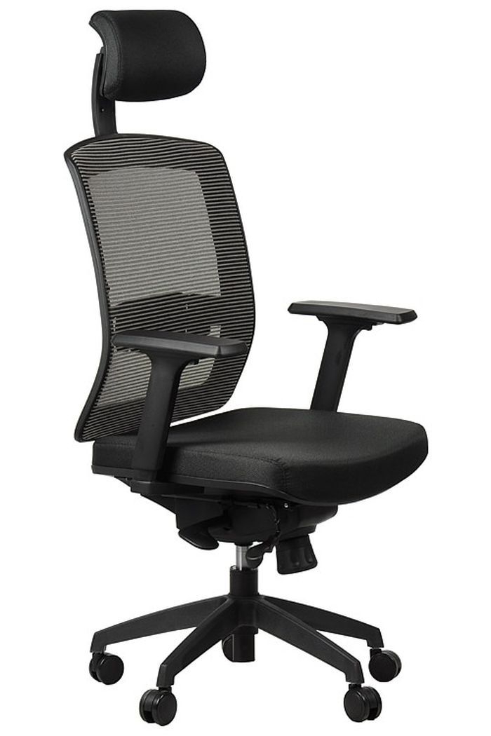 Fotel biurowy obrotowy EF-GN301 z wysuwem siedziska - szary