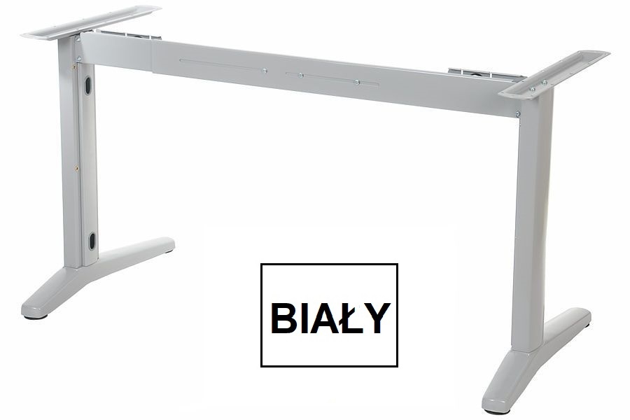 Stelaż metalowy do biurka STL-01 biały- rozsuwana belka 