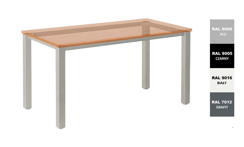 Stelaż metalowy do biurka lub stołu  ST/KW54 noga kwadrat 4x4 głębokość 54 cm, różne długości