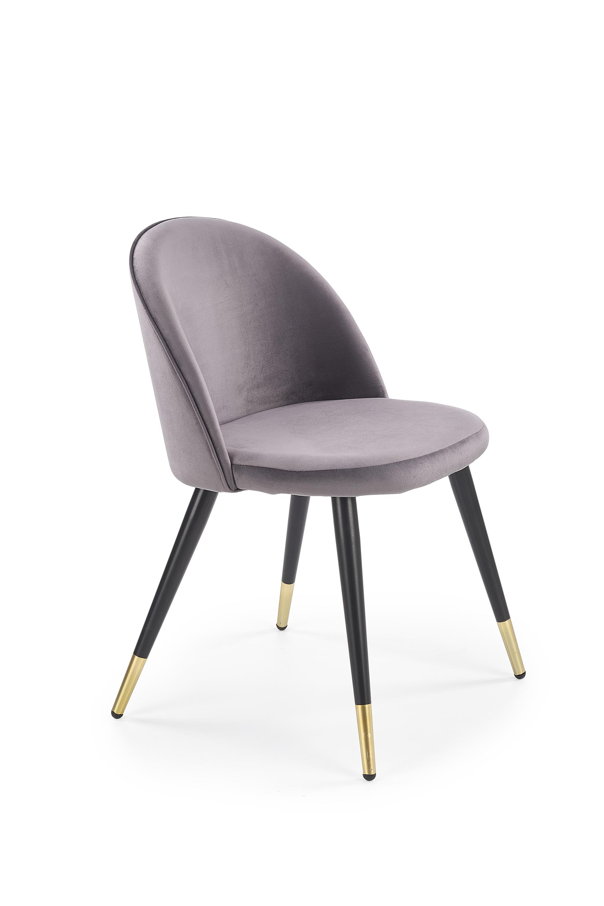 K315 krzesło nogi - czarny / złoty, tapicerka - c. popiel (1p=4szt)