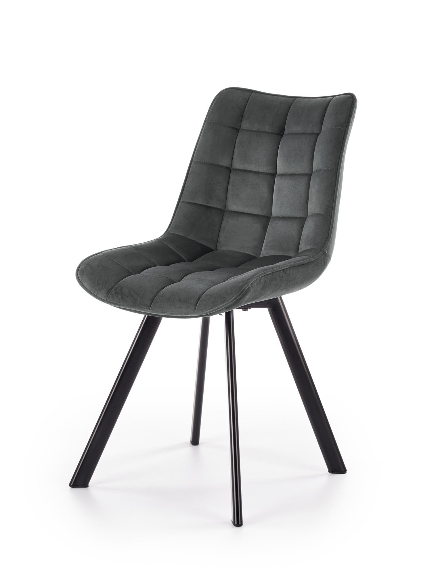 K332 krzesło nogi - czarne, siedzisko - ciemny popiel
