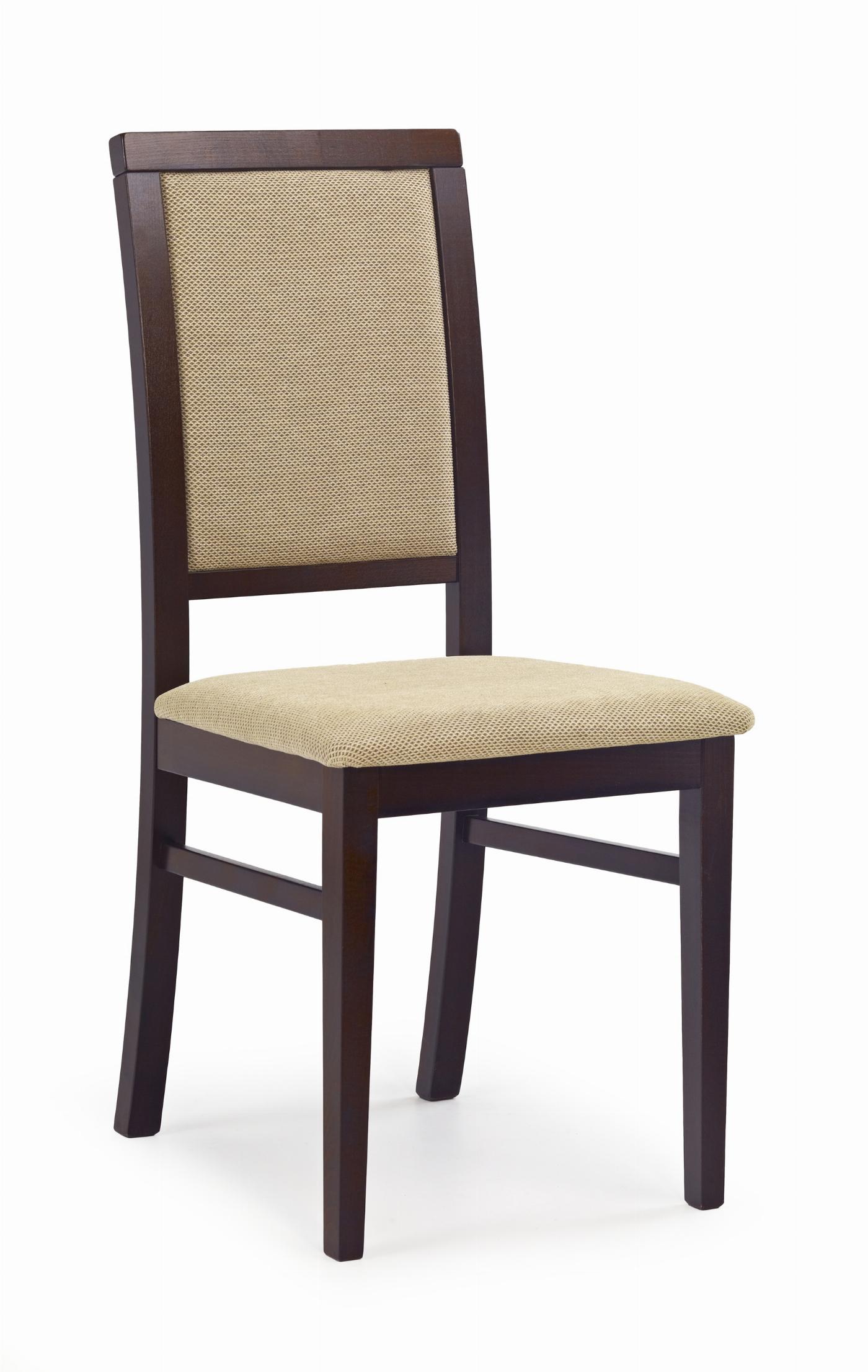 SYLWEK1 krzesło ciemny orzech, tkanina / tap: Torent Beige (1p=2szt)